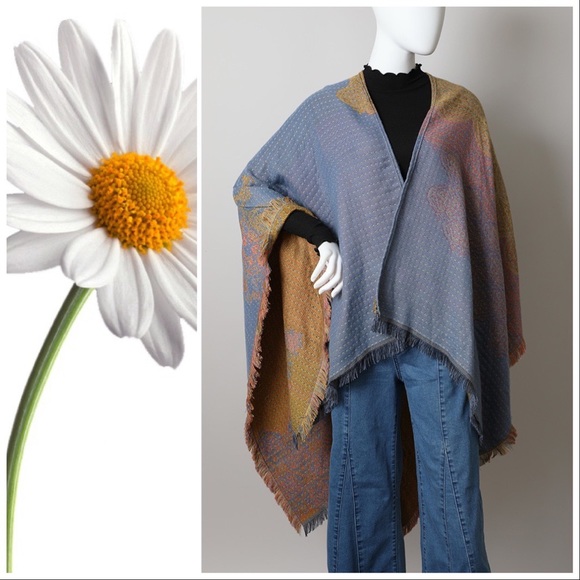 Bohemian Ruana Open Front Poncho - Picture 3 of 8